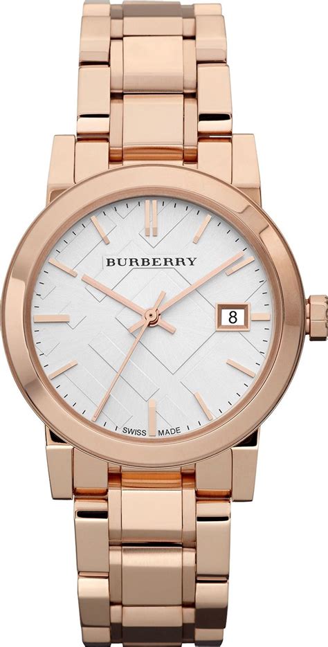 burberry womens brown strap rose gold watch|Burberry Watches .